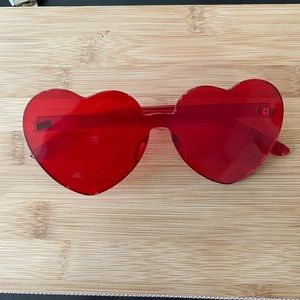 Red Heart Shape Glasses